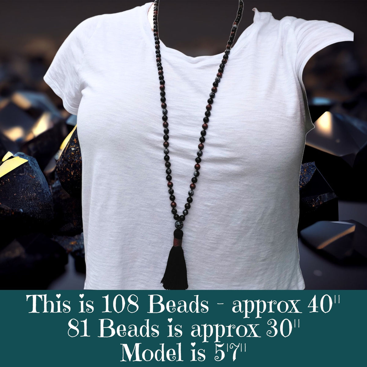 Obsidian Shield Mala
