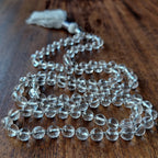 Light Mala with Faceted Clear Quartz