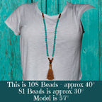 Turquoise and Tiger's Eye Yoga Mala