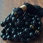 Enlightened Flame Mala with Black Obsidian