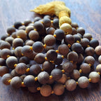 Smoke and Sandalwood Mala with Palo Santo Guru