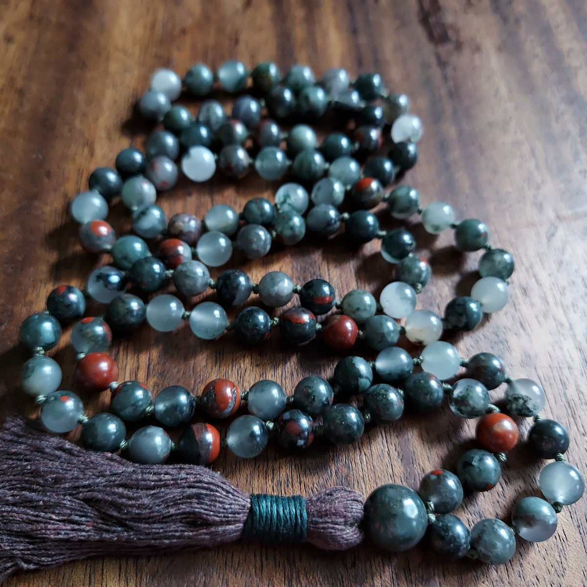 Primal Healing Mala with Bloodstone