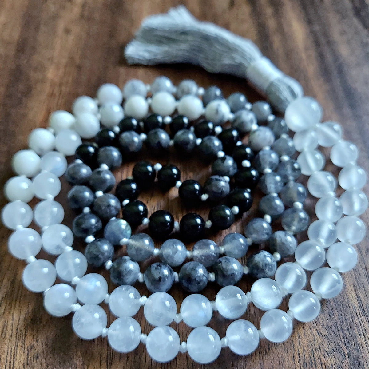 Full Moon Magick Mala with Selenite and Moonstone