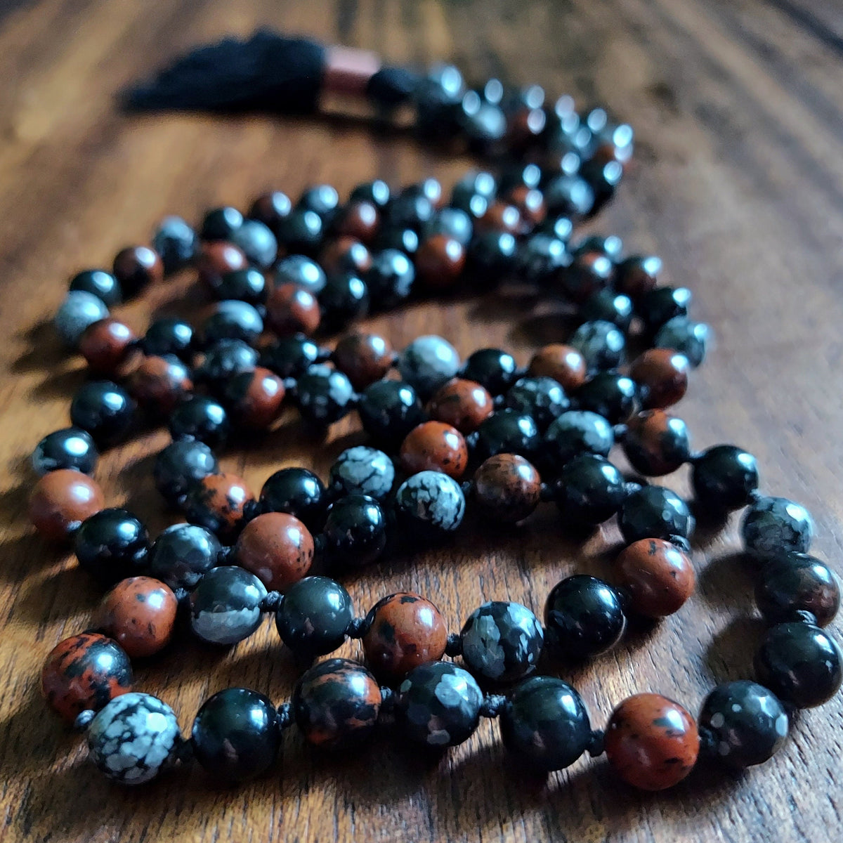 Obsidian Shield Mala