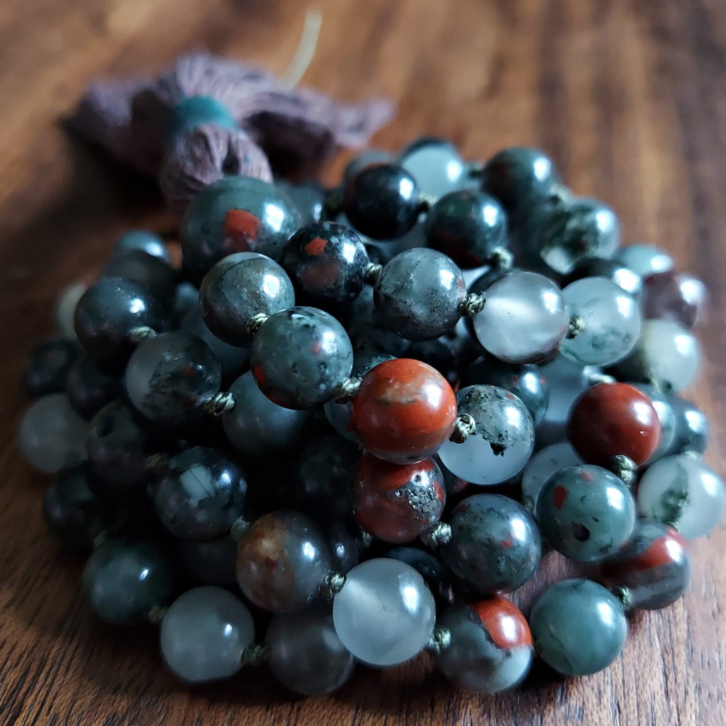 Primal Healing Mala with Bloodstone