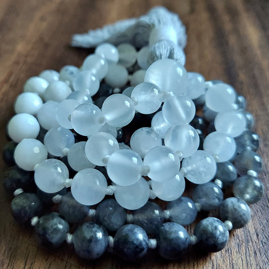 Full Moon Magick Mala with Selenite and Moonstone