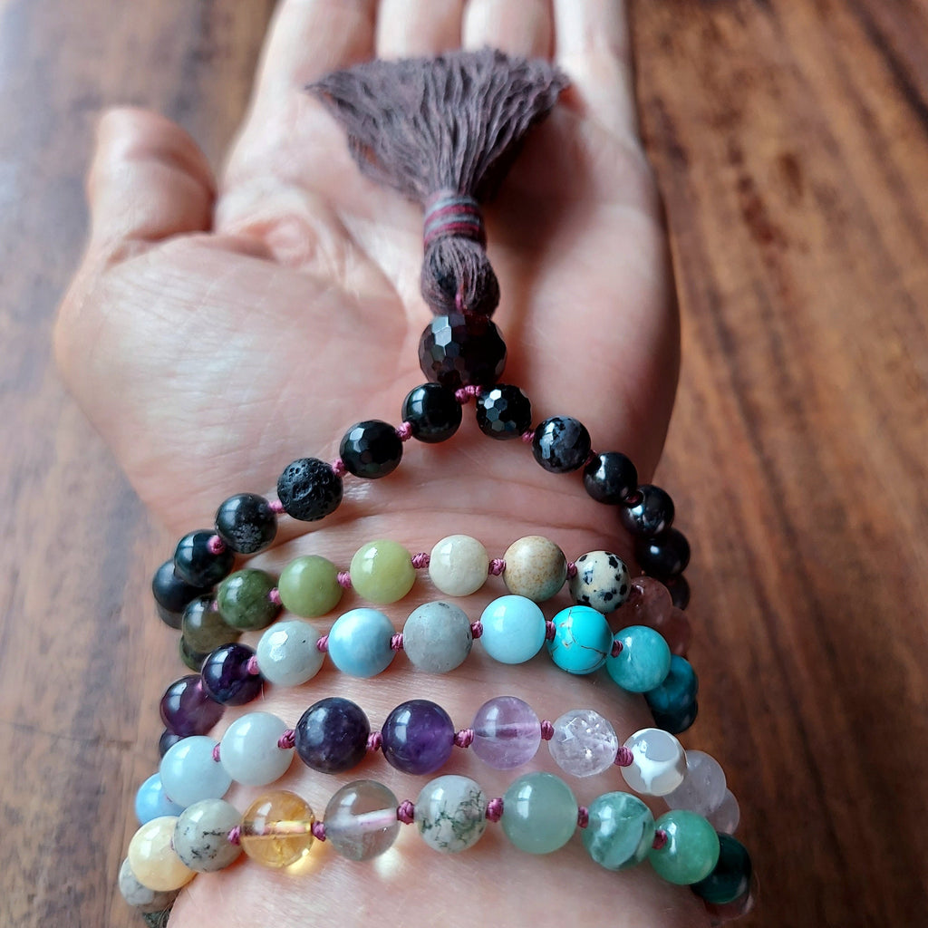 Rainbow Dragon Mala with Over 54 Crystals and Gemstones