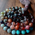 Rainbow Dragon Mala with Over 54 Crystals and Gemstones