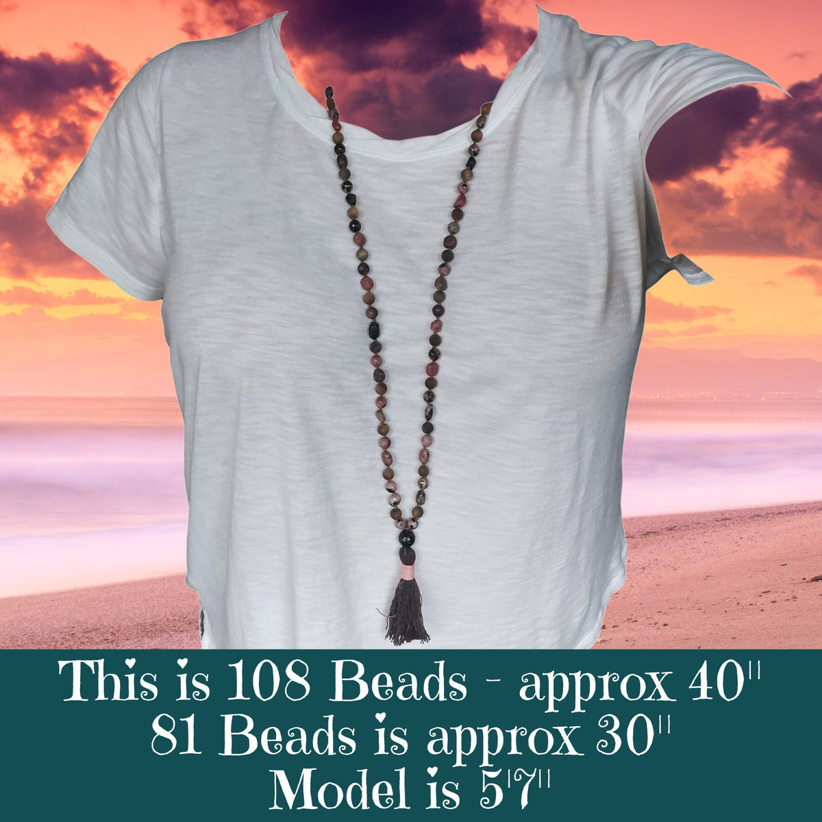 Tender Heart Mala with Rhodochrosite and Rhodonite