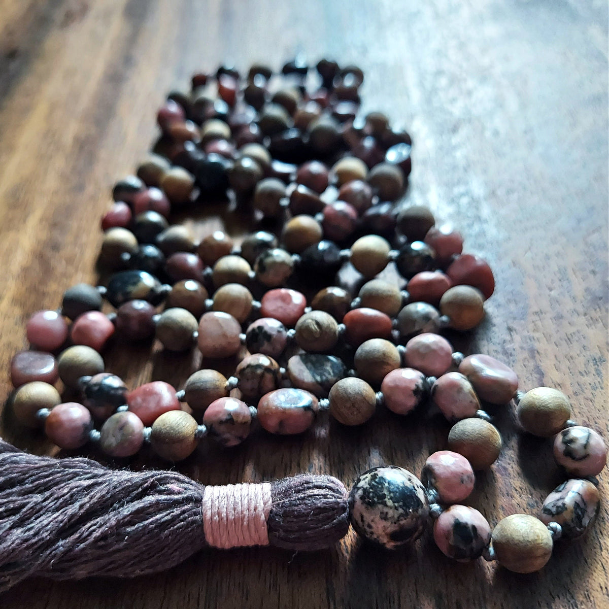 Tender Heart Mala with Rhodochrosite and Rhodonite