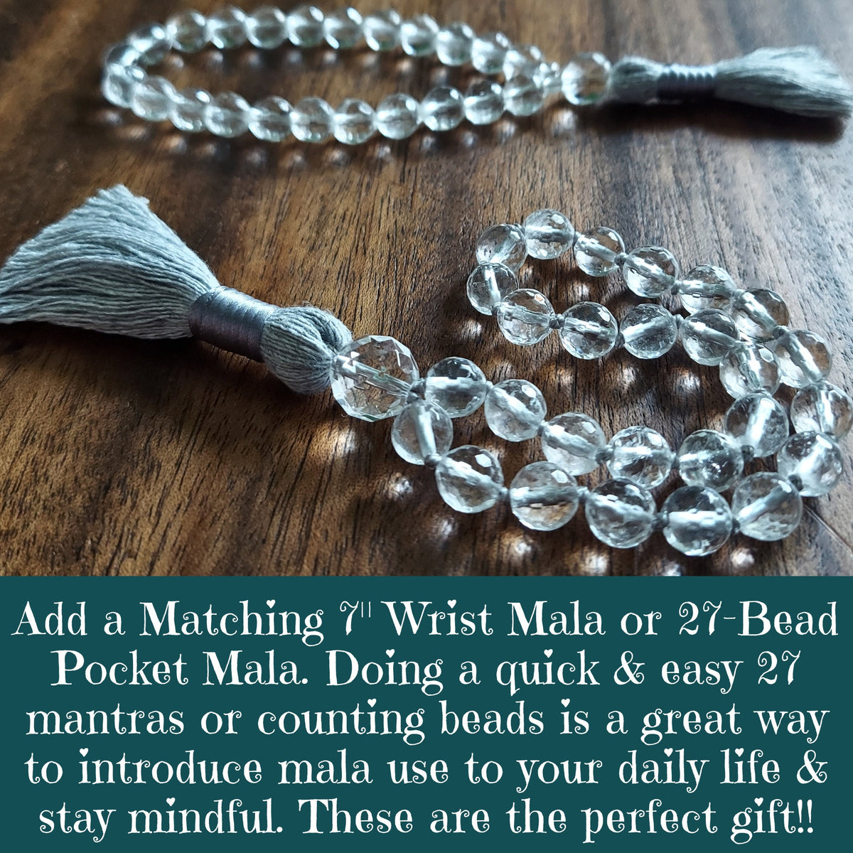 Standing Stones Mala with Preseli Bluestone, Phantom Quartz, Tree Agate, and Moss Agate