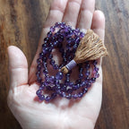 Light Spirit Amethyst Mala with 6mm Beads