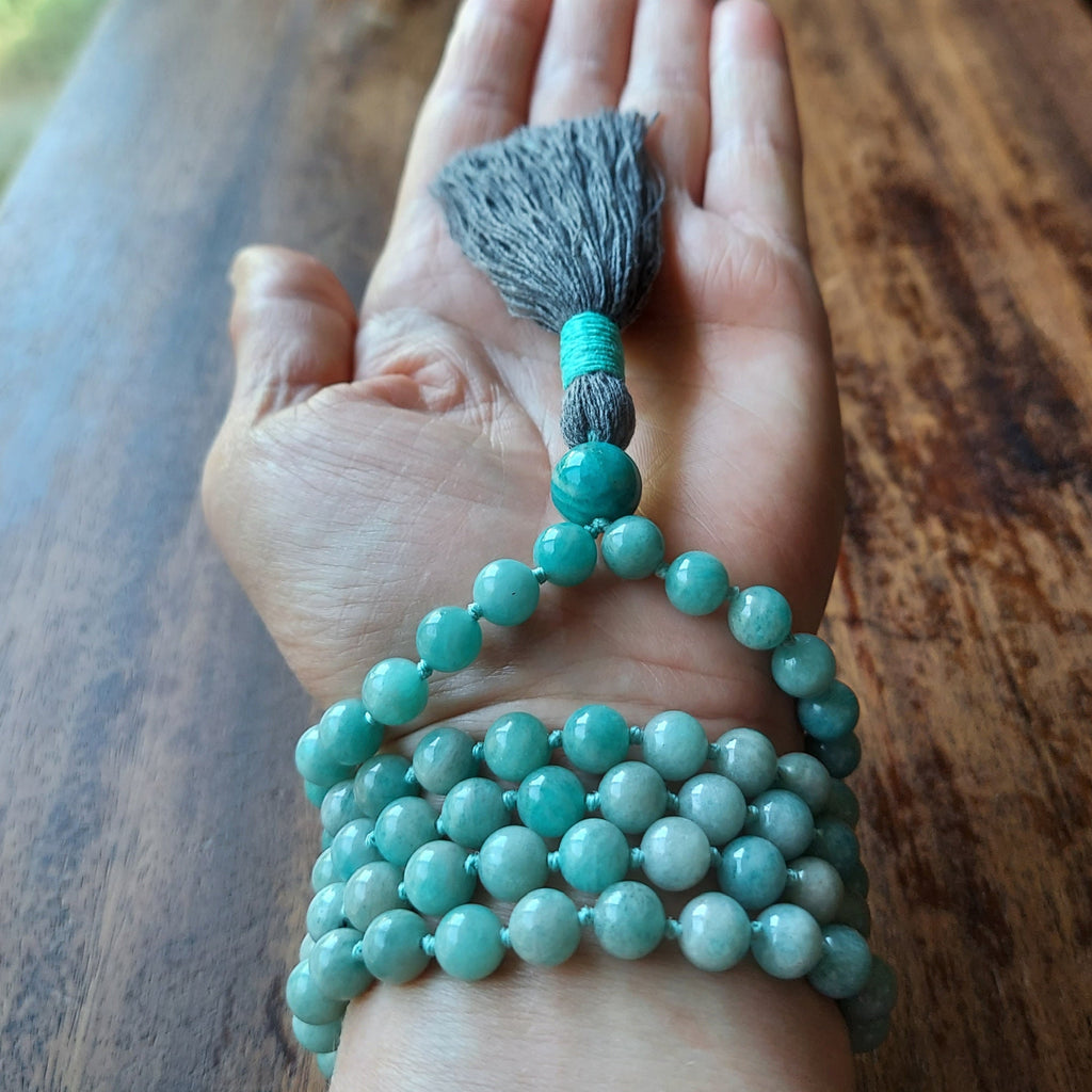 Clarity Mala with Green Amazonite