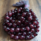 Heartfire Mala with Garnet 6mm Beads
