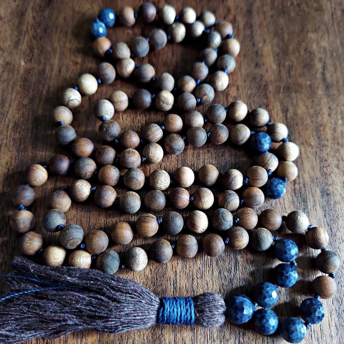 Sacred Truth Mala with Sapphire and Sandalwood