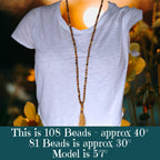 Earth Walker Picture Jasper Skull Mala