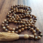 Earth Walker Picture Jasper Skull Mala