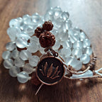 Sacred Purity Mala with Selenite and Rudraksha