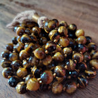 Solar Courage Mala with Faceted Tiger's Eye
