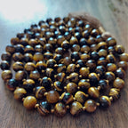 Solar Courage Mala with Faceted Tiger's Eye