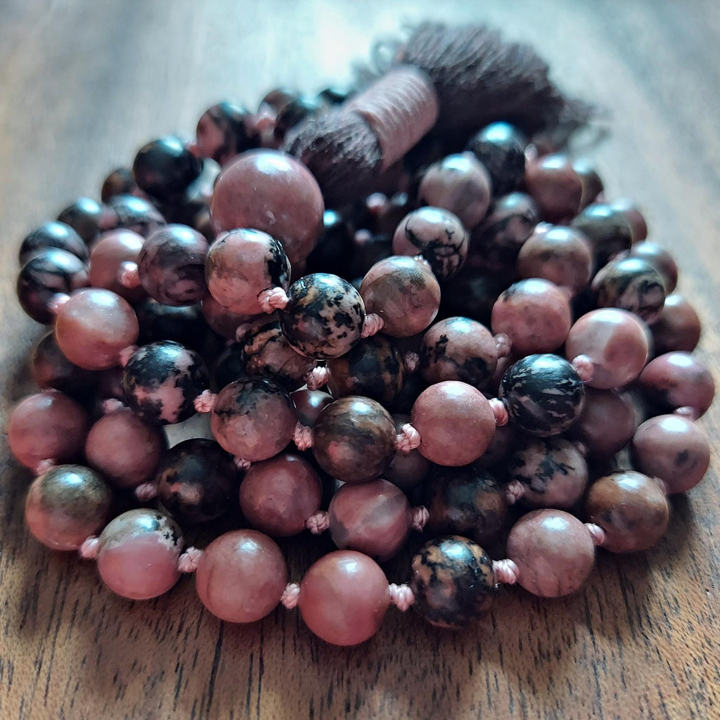 Compassionate Heart Rhodonite Mala