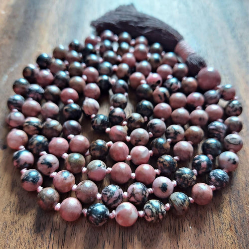 Compassionate Heart Rhodonite Mala