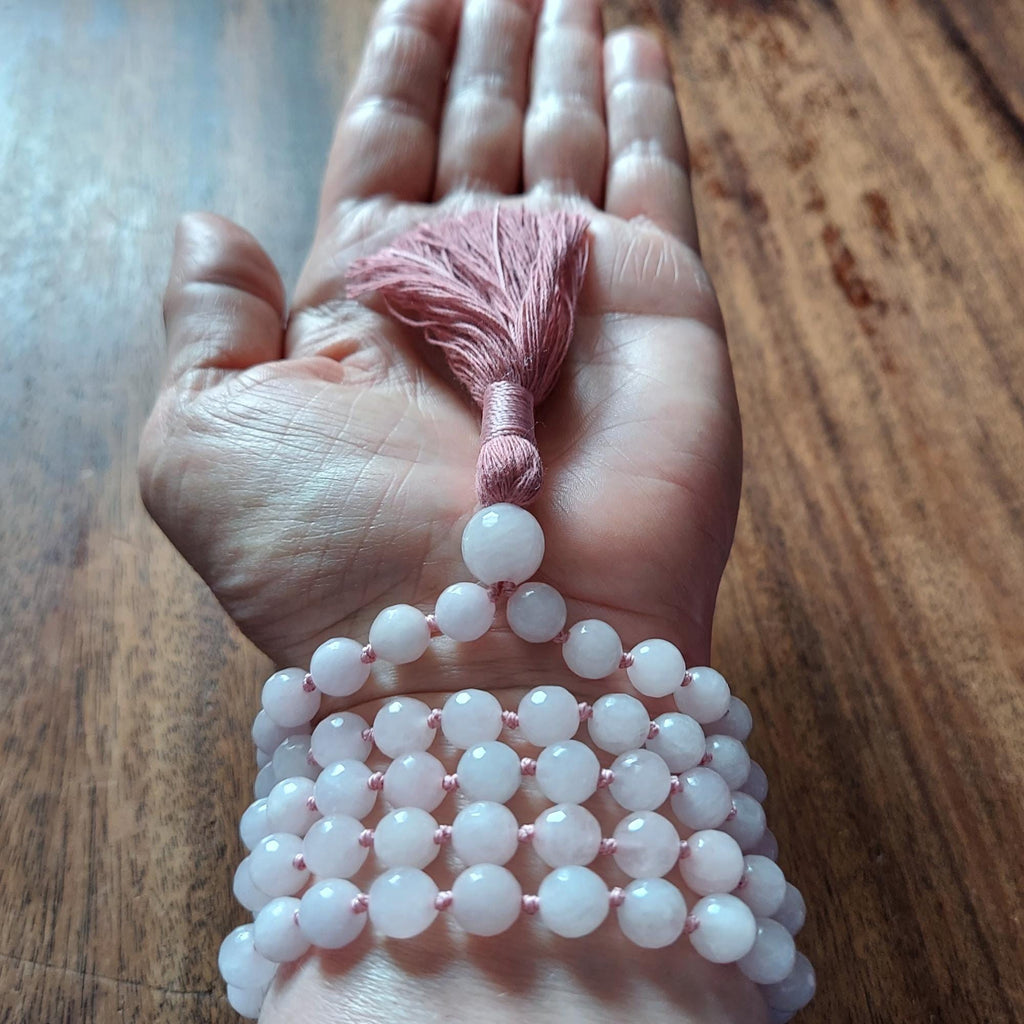 Sacred Bloom Mala with Rose Quartz