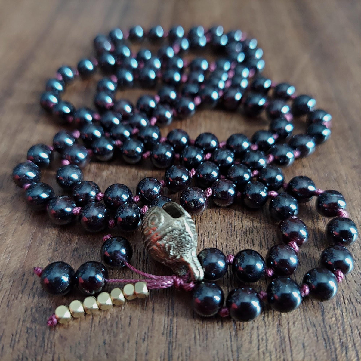 Dragon’s Call Mala with Dark Garnet