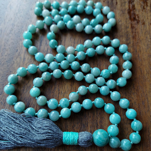 Clarity Mala with Green Amazonite