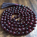 Heartfire Mala with Garnet 6mm Beads