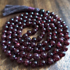 Heartfire Mala with Garnet 6mm Beads