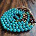 Turquoise and Tiger's Eye Yoga Mala