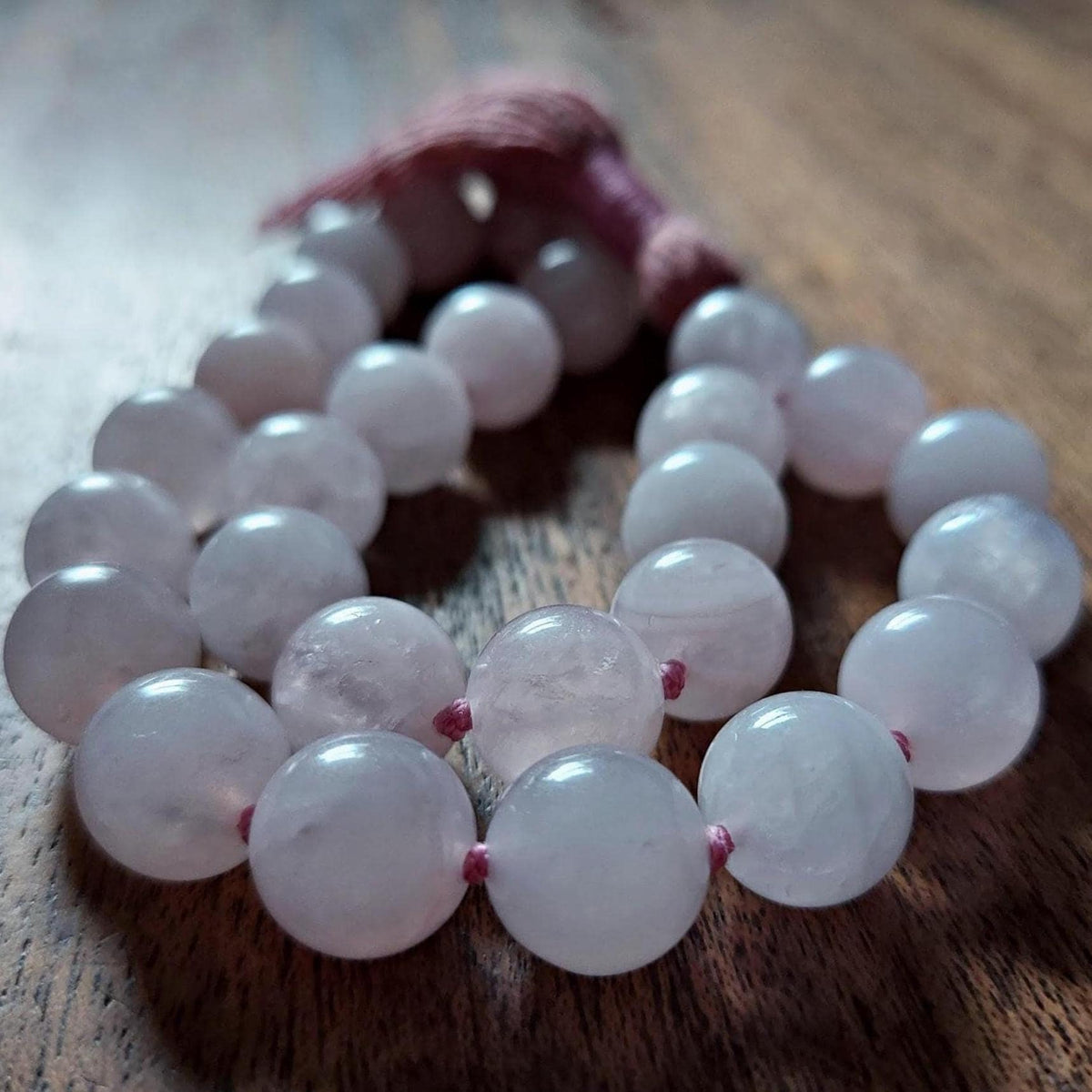 Love and Light Pocket Mala with Rose Quartz