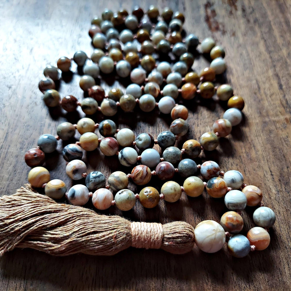 Joyful Spirit Mala with Crazy Lace Agate