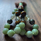 Golden Path Abundance Pocket Mala With Citrine and Tiger's Eye