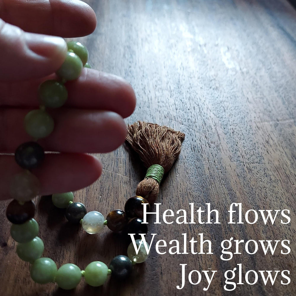Golden Path Abundance Pocket Mala With Citrine and Tiger's Eye