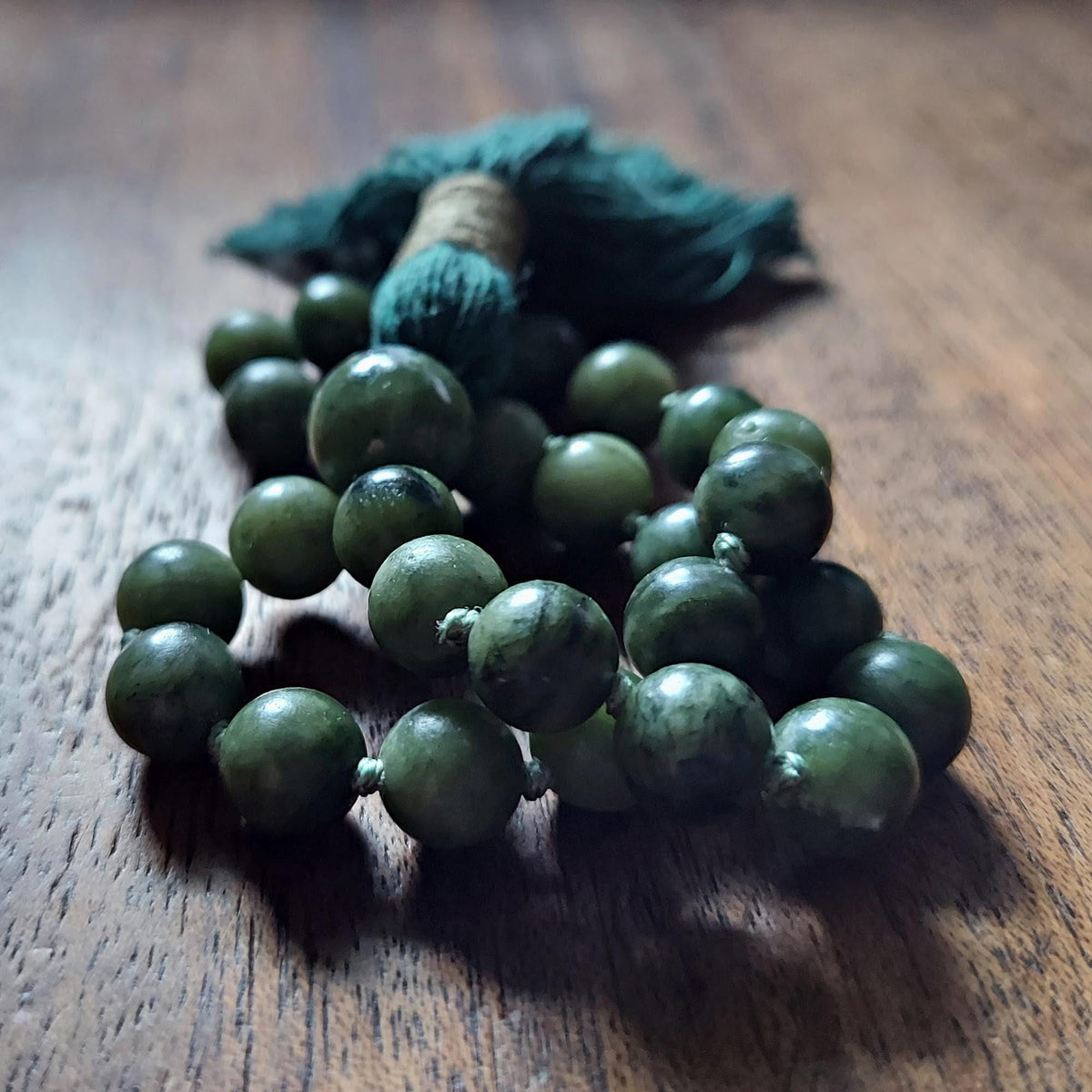 Good Luck Pocket Mala with Green Jade