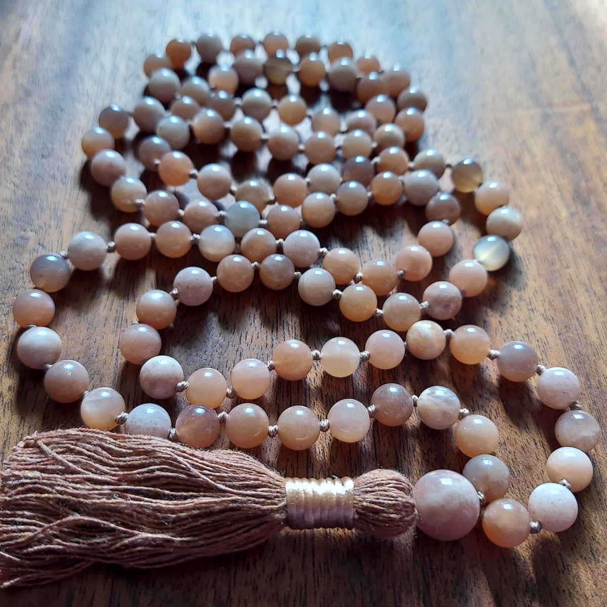 Sunstone Heart Light Mala