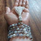 Whispered Stillness Botswana Agate Mala