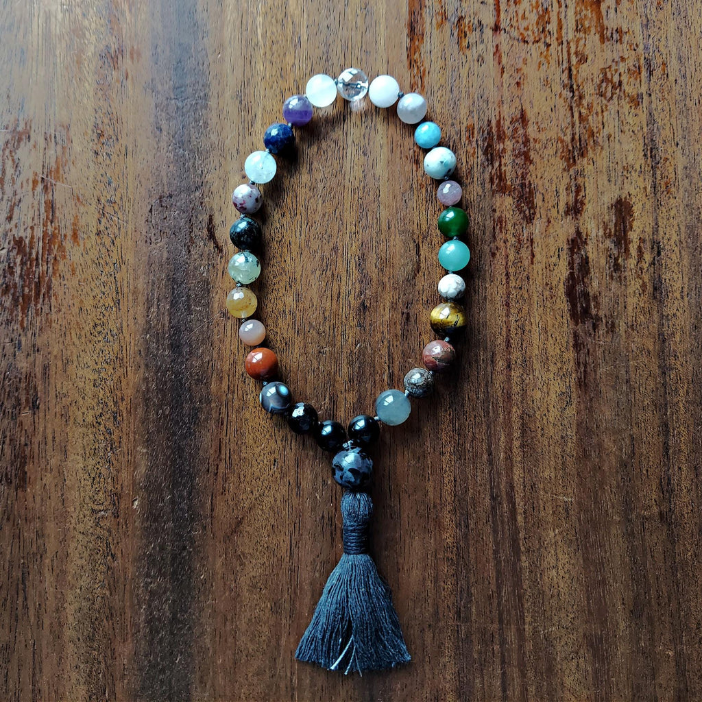 Rainbow Dragon Pocket Mala with 27 Chakra Stones