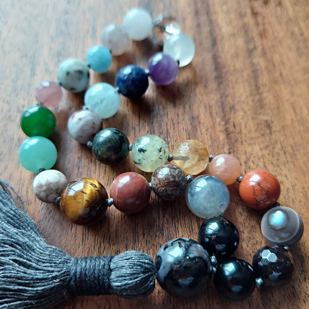 Rainbow Dragon Pocket Mala with 27 Chakra Stones