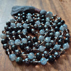 Stone and Shadow Mala with Labradorite and Hematite