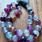 Violet Stillness Pocket Mala with Faceted Purple Agate