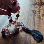 Violet Stillness Pocket Mala with Faceted Purple Agate