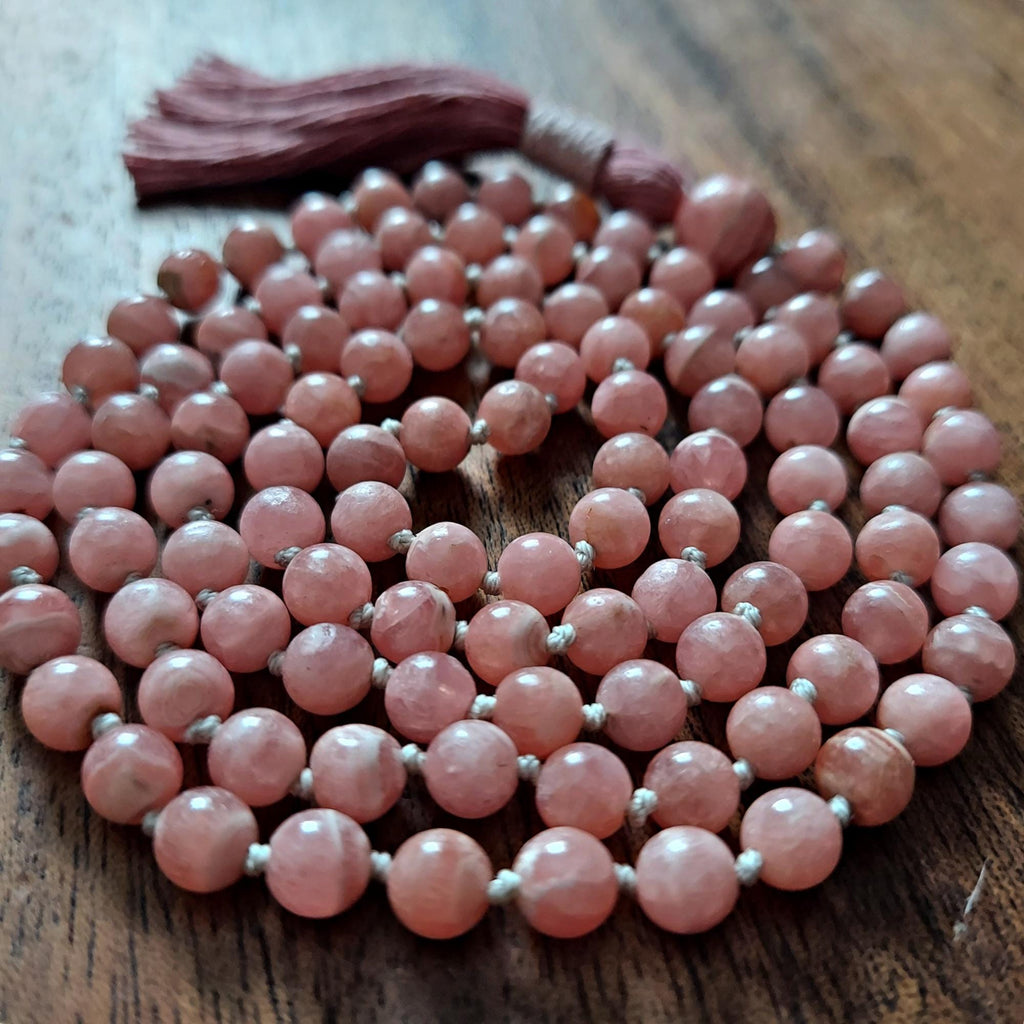 Awakened Heart Rhodochrosite Mala