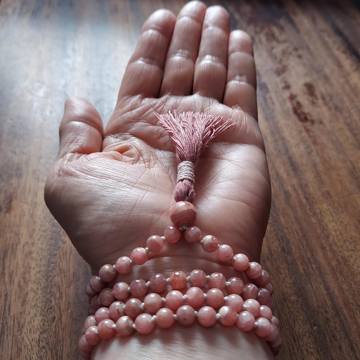 Awakened Heart Rhodochrosite Mala