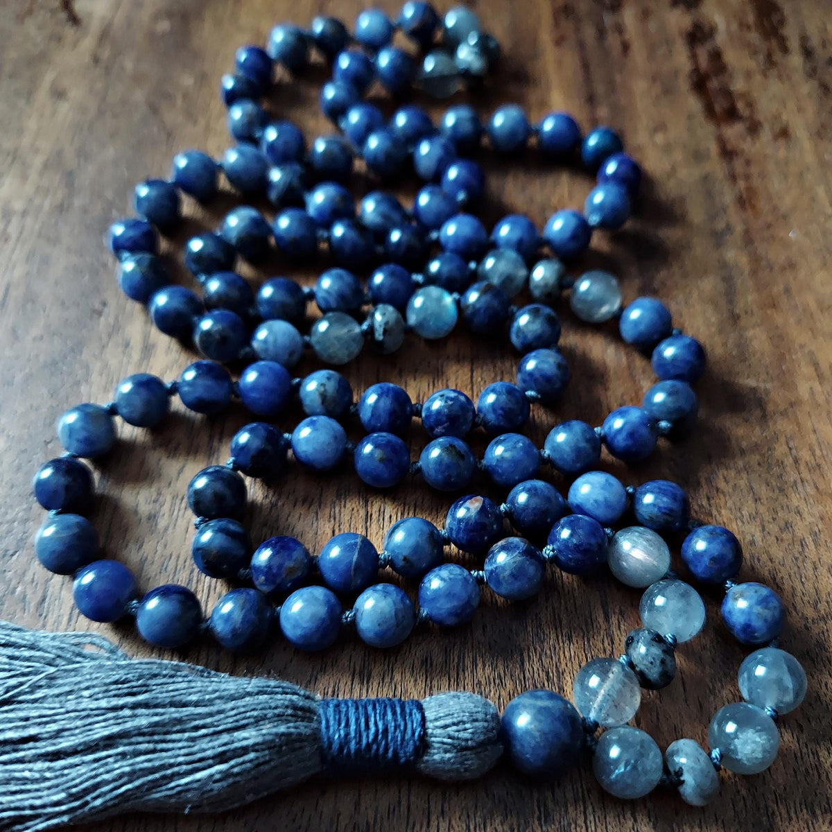 Pillars of Truth Mala with Sodalite and Labradorite