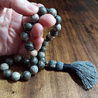 Fossil Pocket Mala with Petrified Wood, Ocean Fossil, and Stegodon Bone Fossil Guru