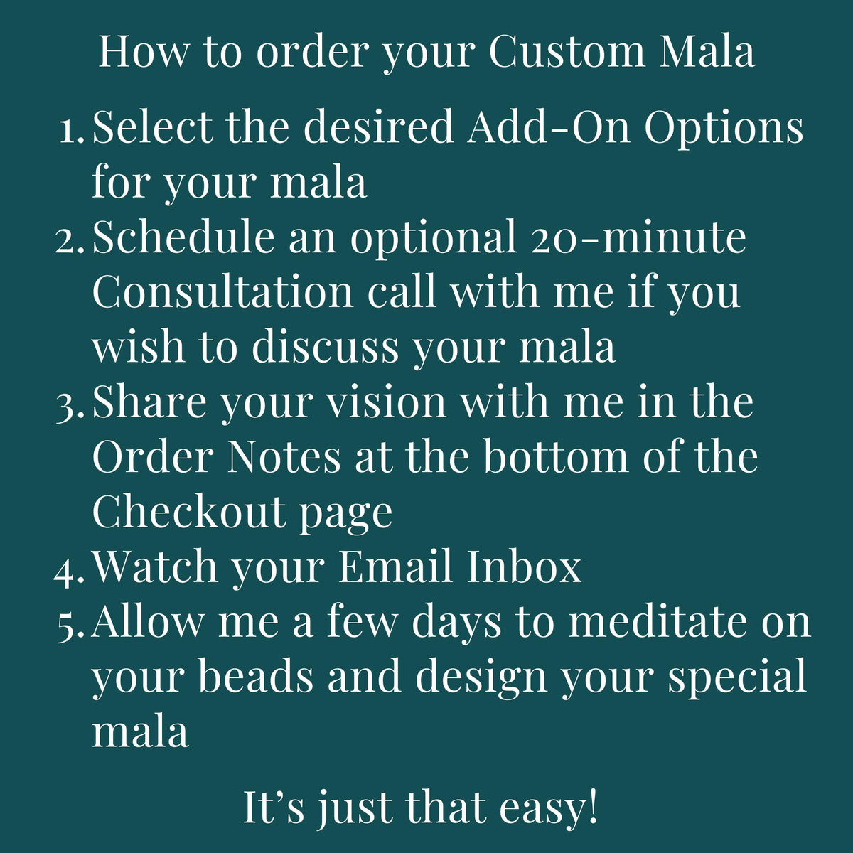 Intuitively Designed Custom Mala Beads