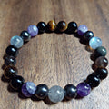 Empath Shield Pocket Mala with Dream Amethyst, Black Obsidian, and Labradorite